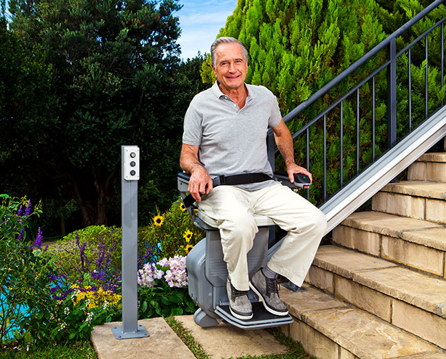 chair lift for outdoor stairs