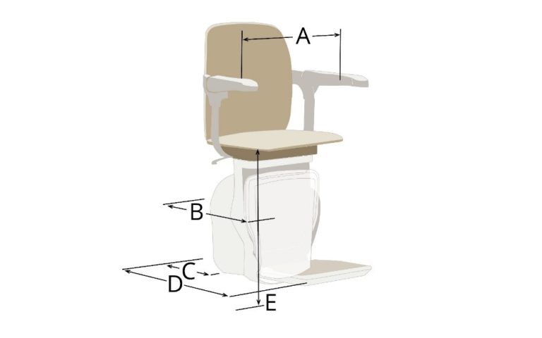 Straight Stairlifts Dimensions